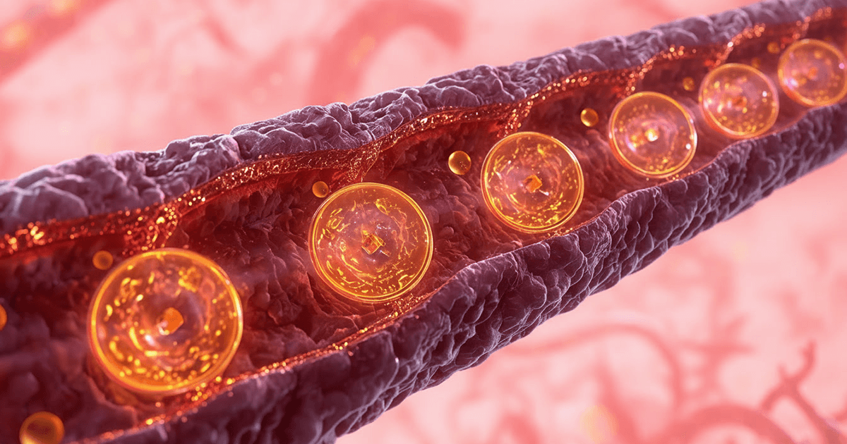 Stränge von Muskelzellen im Querschnitt mit Mitochondrien als Kraftwerk der Zellen.